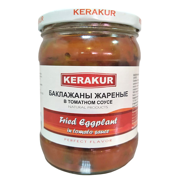Баклажаны жареные в томатном соусе «Керакур», 480 гр.