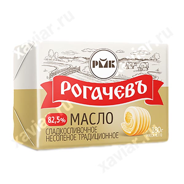 Масло сливочное традиционное 82.5% «Рогачевъ», 180 гр.