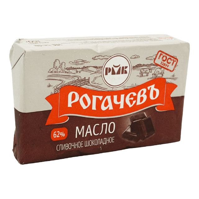 Масло сливочное шоколадное 62% «Рогачевъ», 160 гр.