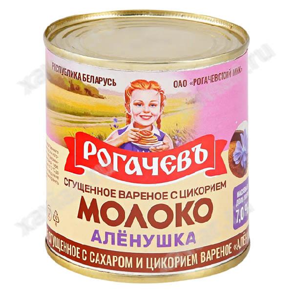 Молоко Аленушка сгущенное вареное с цикорием «Рогачевъ», 360 гр.