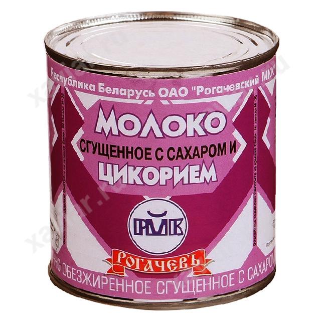 Молоко сгущенное с сахаром и цикорием «Рогачевъ», 380 гр.