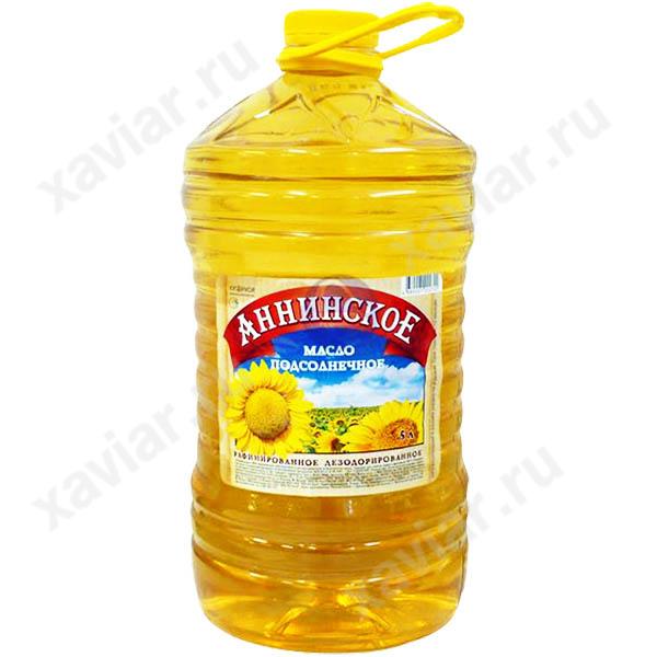 Масло подсолнечное рафинированное «Аннинское», 5л.